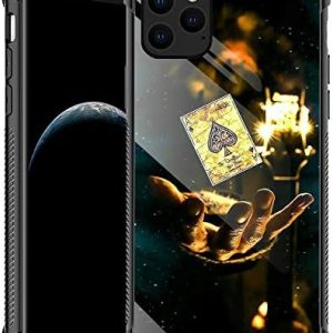 CARLOCA Case Compatible with iPhone 12 Pro Max Case,Poker A on The Palm Case for iPhone 12 Pro Max Men Boys,Anti-Scratch Soft TPU Case for iPhone 12 Pro Max 6.7-inch Poker A on The Palm