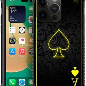 CARLOCA Case Compatible with iPhone 15 Case,Playing Card Ace Cases for iPhone 15 Men Boys,Anti-Scratch Soft TPU Pattern Design Case for iPhone 15 6.1-inch Playing Card Ace