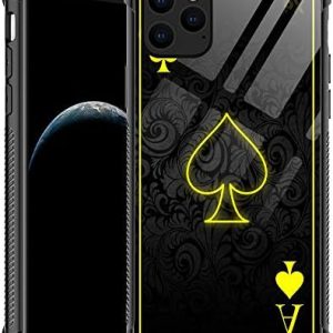 CARLOCA Case Compatible with iPhone 12 Case,Playing Card Ace Case for iPhone 12 Pro Men Boys,Anti-Scratch Soft TPU Case for iPhone 12/12 Pro 6.1-inch Playing Card Ace