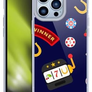 Head Case Designs Officially Licensed Haroulita Casino Luck Playful Graphics Soft Gel Case Compatible with Apple iPhone 13 Pro and Compatible with MagSafe Accessories